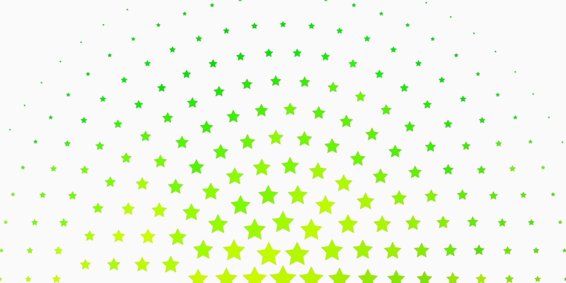 Light Green background with colorful stars. vector