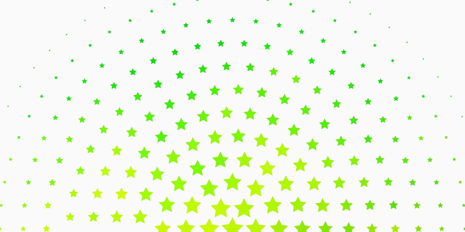 fondo verde claro con estrellas de colores. vector