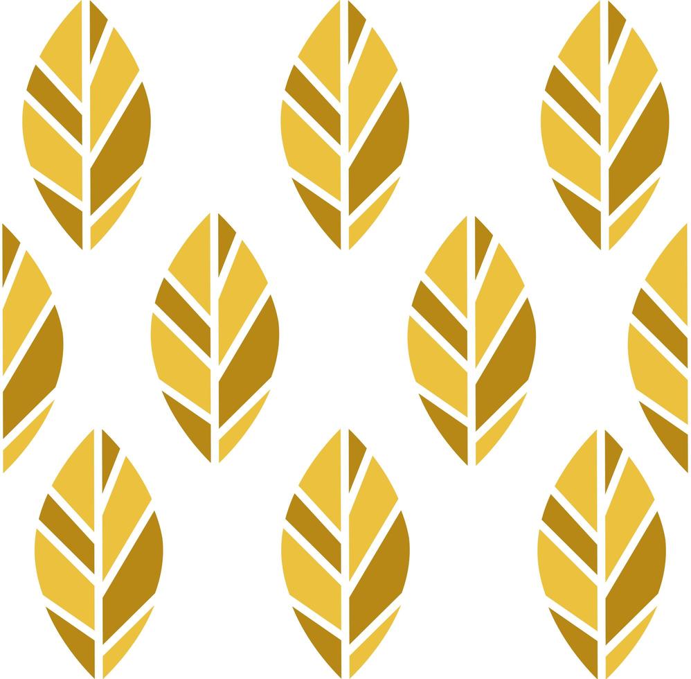 Seamless pattern of gold nature leaves vector