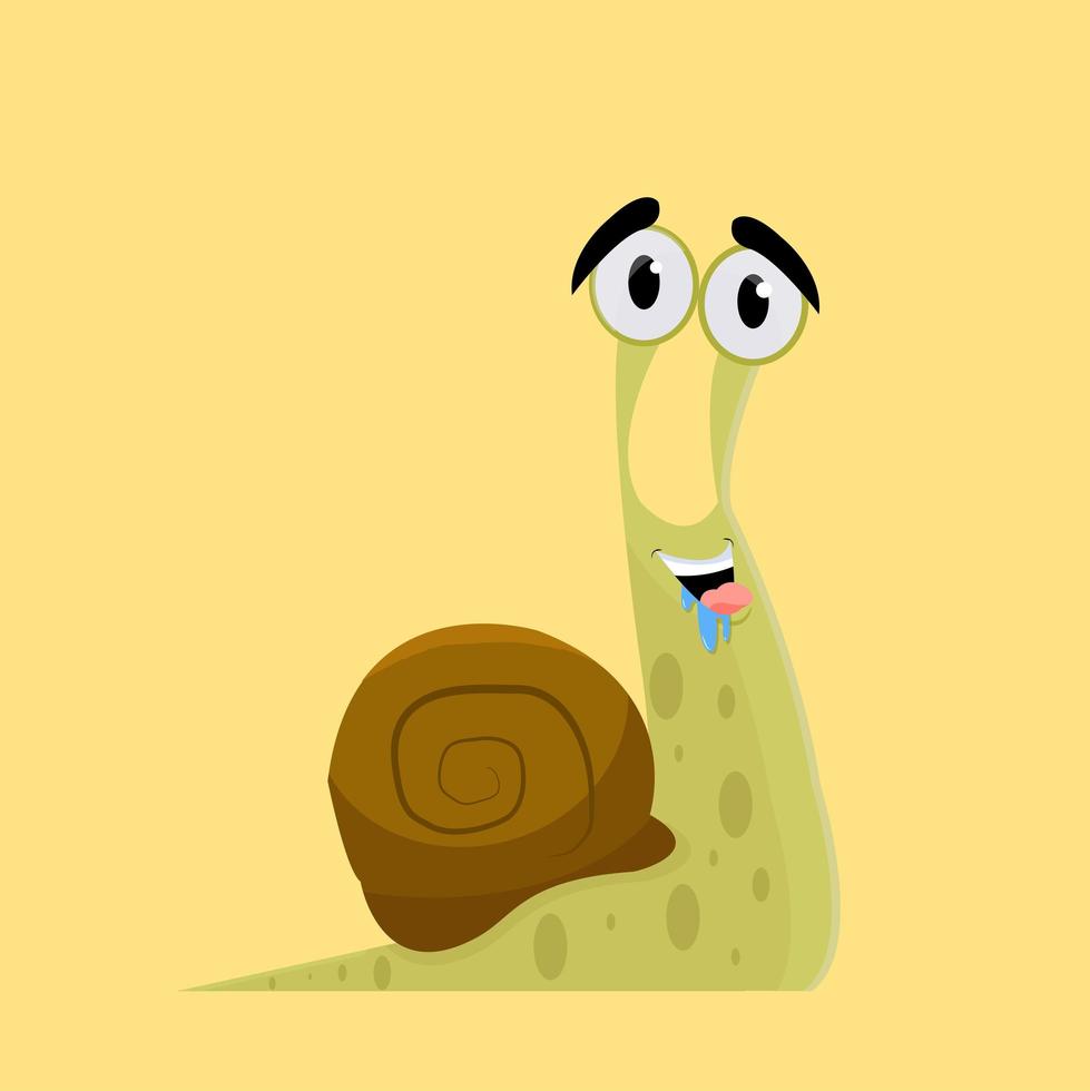 personaje de dibujos animados de caracol vector