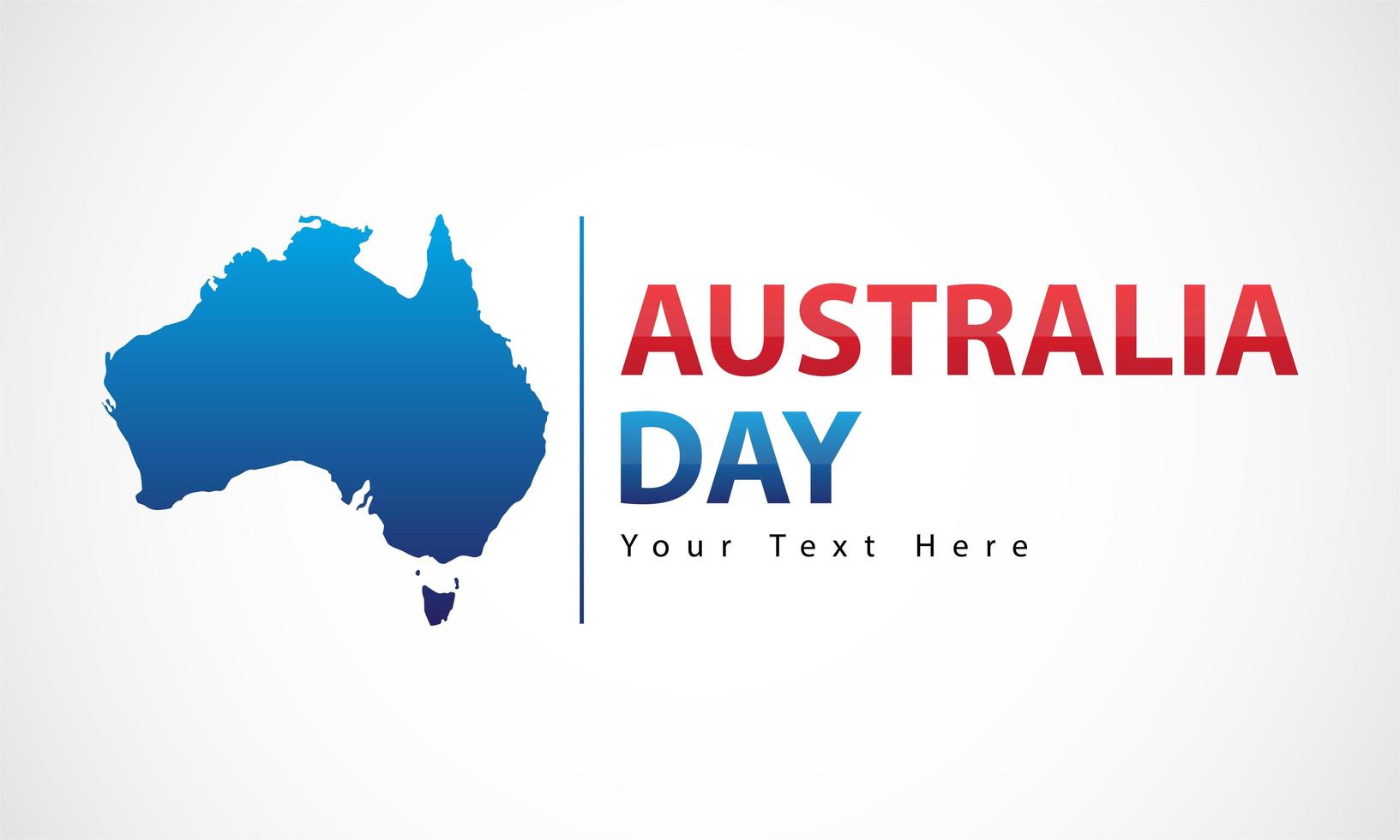 Australia Day Banner with Australian Island vector