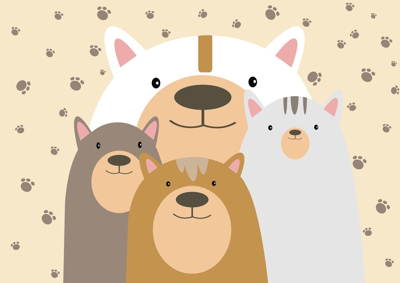 Happy family of bears vector