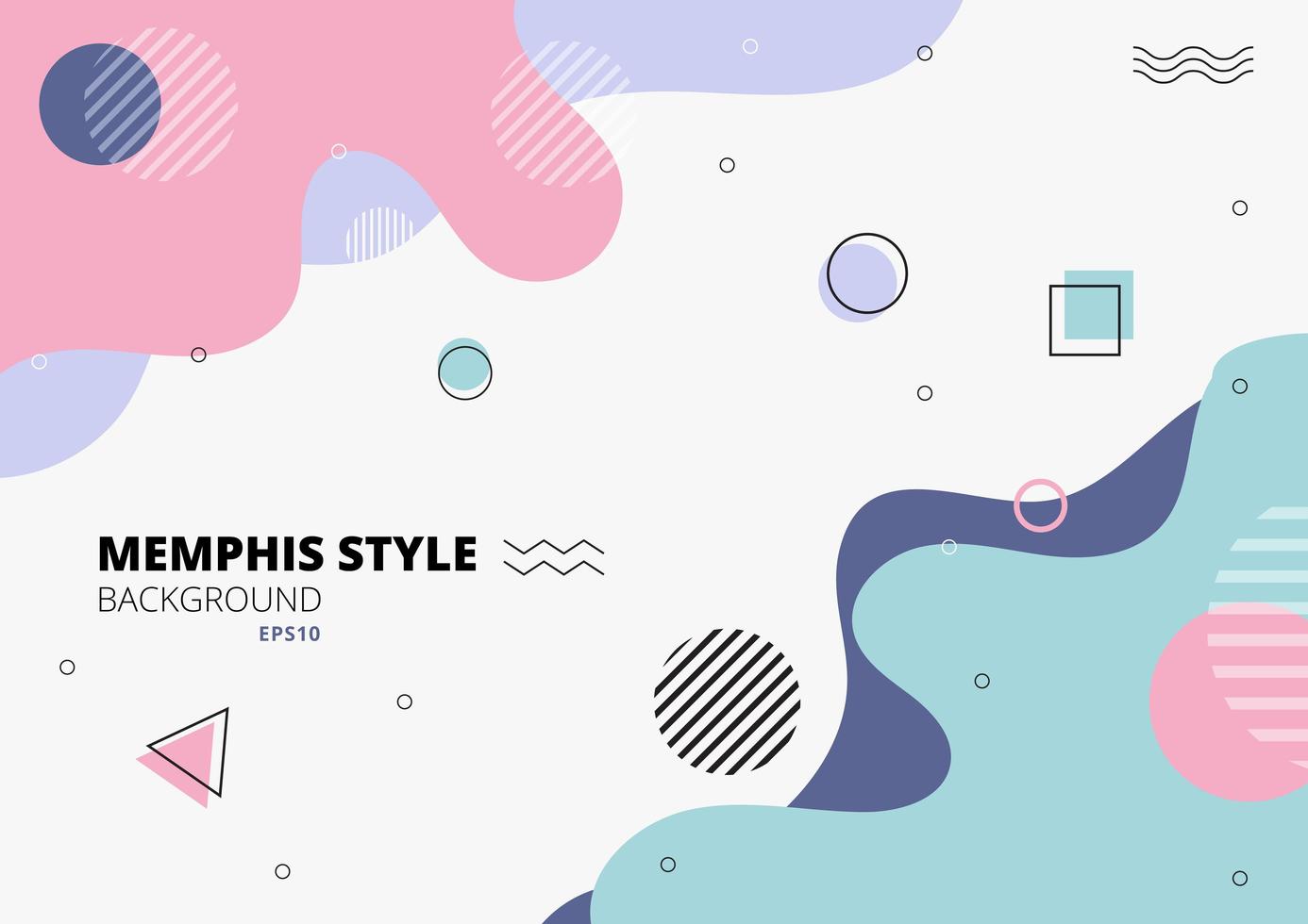 Abstract freeform shape geometric pastel vector