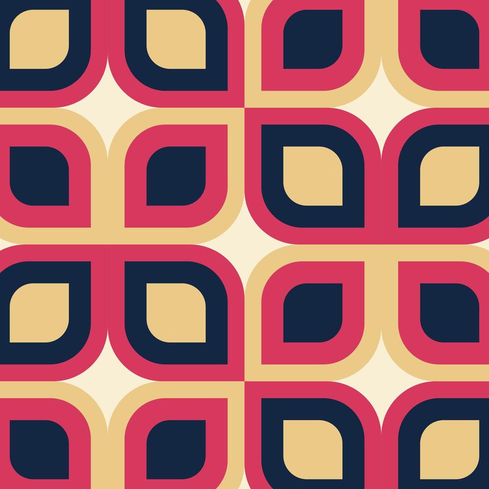 Retro geometric pattern. Abstract background vector