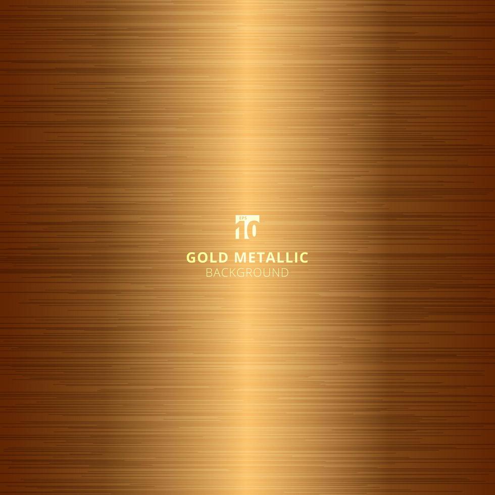 Gold metallic metal polished background and texture. vector