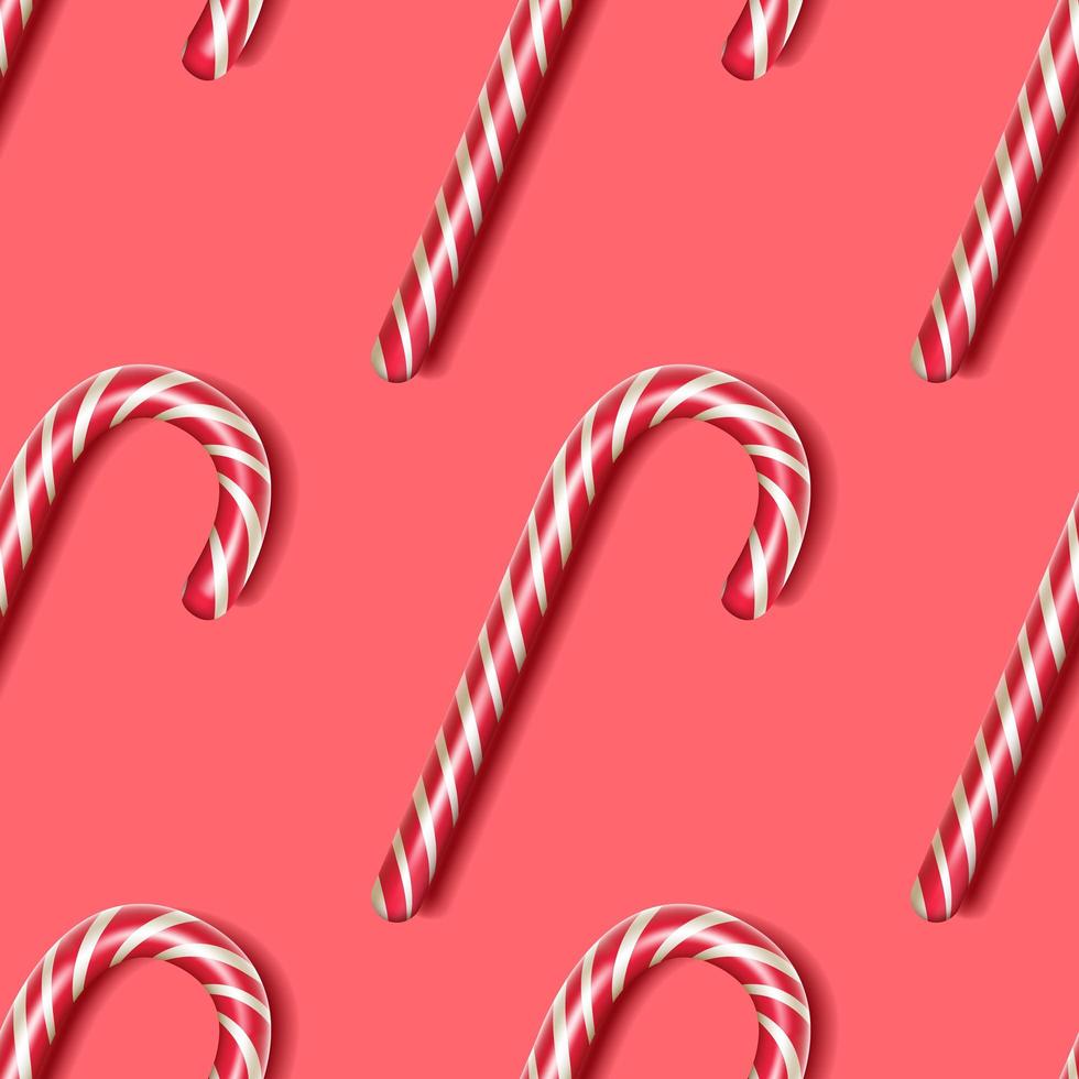 Candy cane on a red background vector