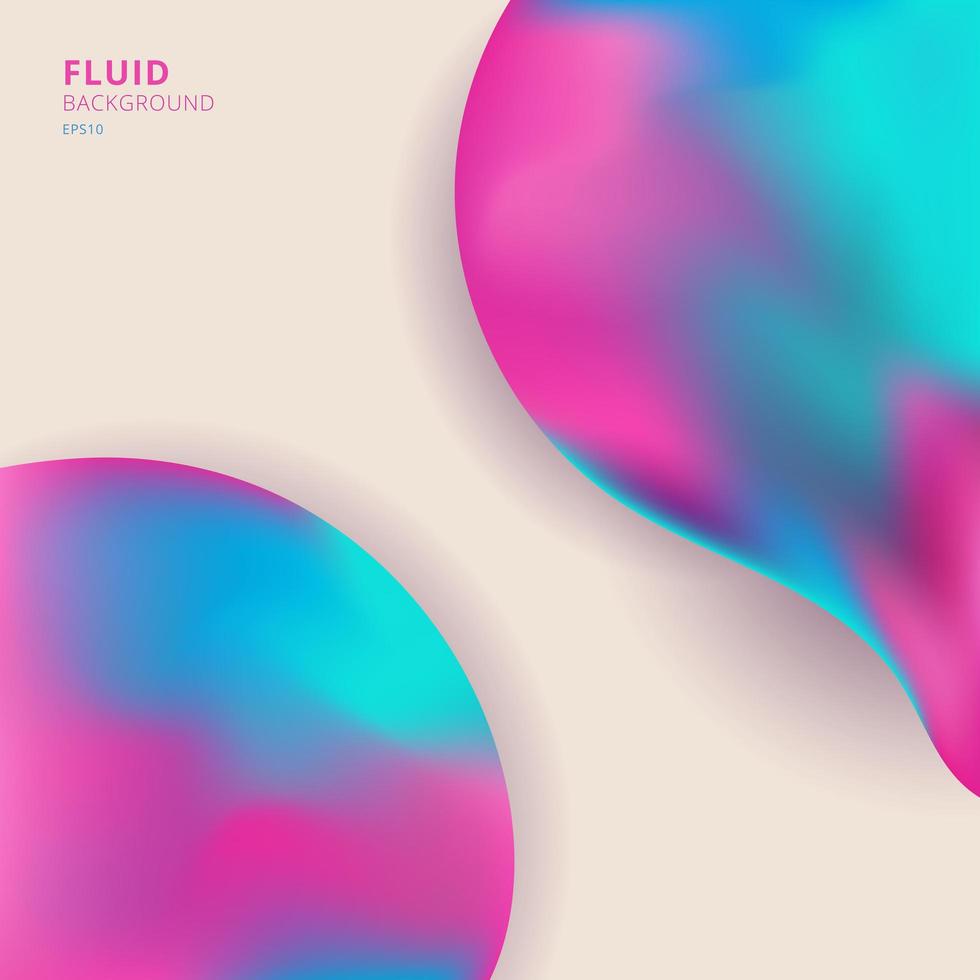 Abstract 3D creative fluid colorful shape vector