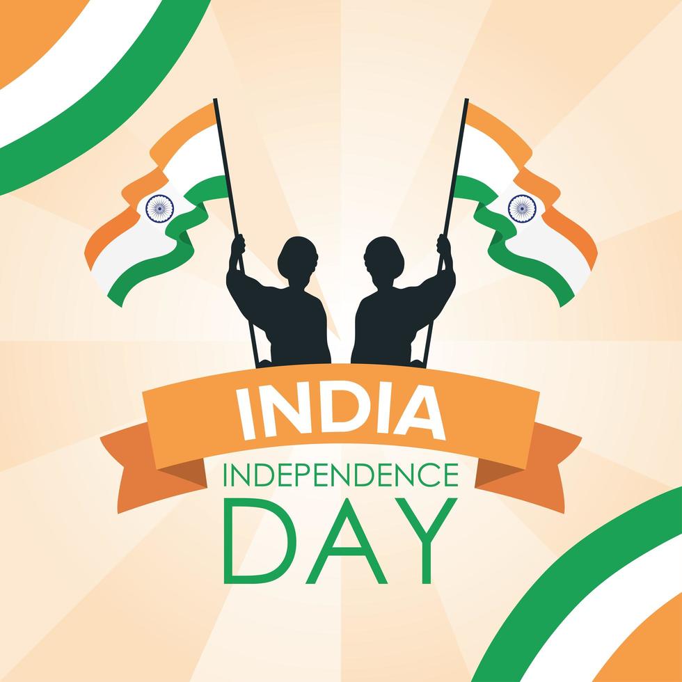Happy India Independence Day celebration banner vector