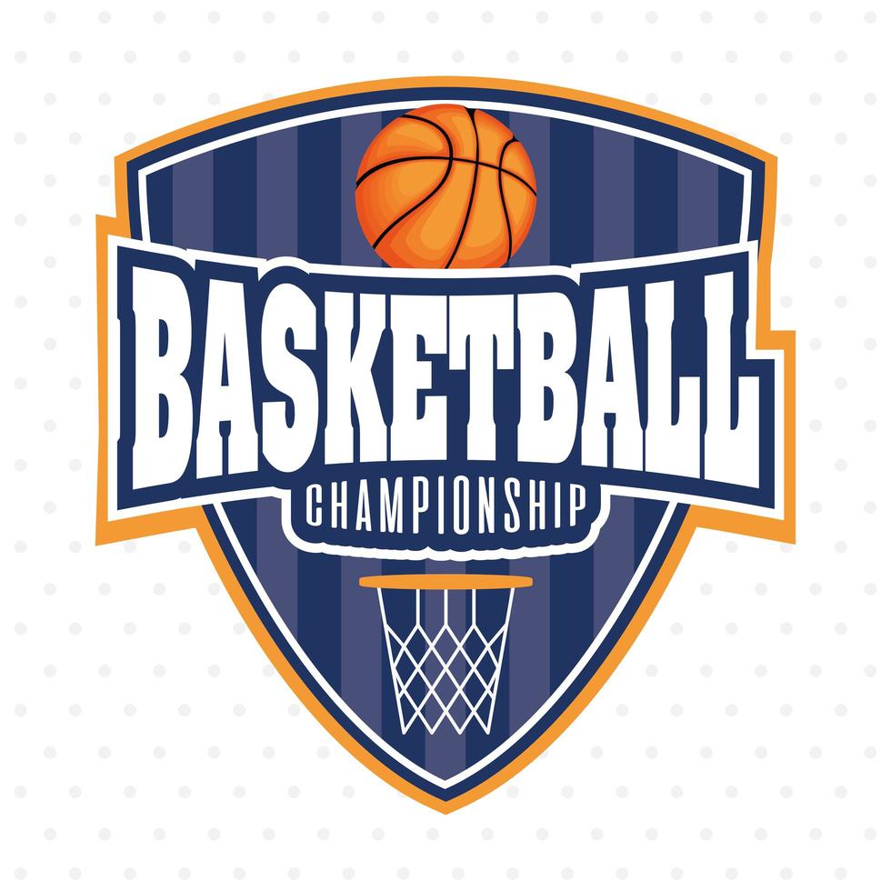 Basketball Championship Logo Design Vector Stock Illustration - Download  Image Now - Athlete, Badge, Basket - iStock