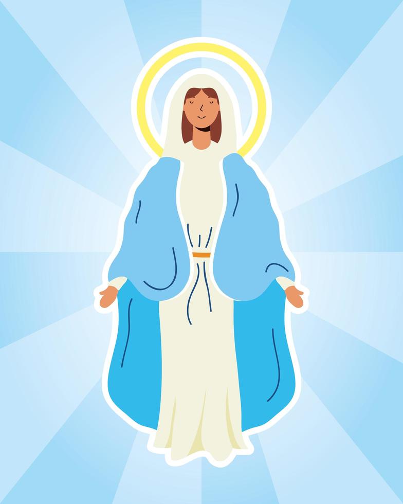 Miraculous assumption of the Virgin Mary vector