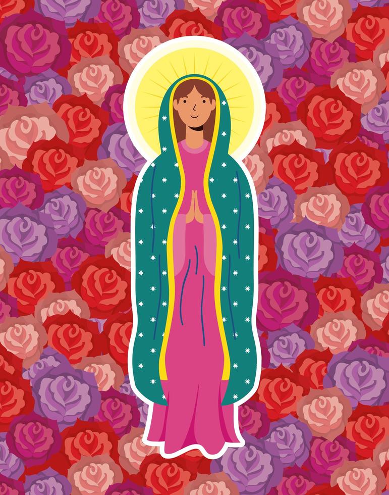 asunción milagrosa de la virgen maría vector