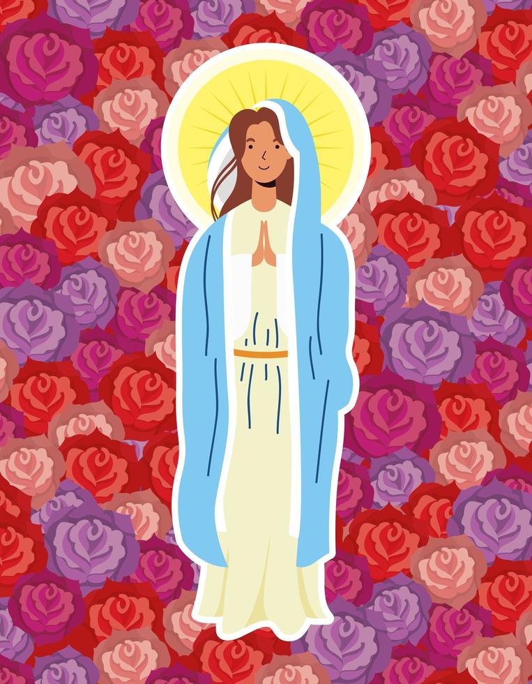 asunción milagrosa de la virgen maría vector