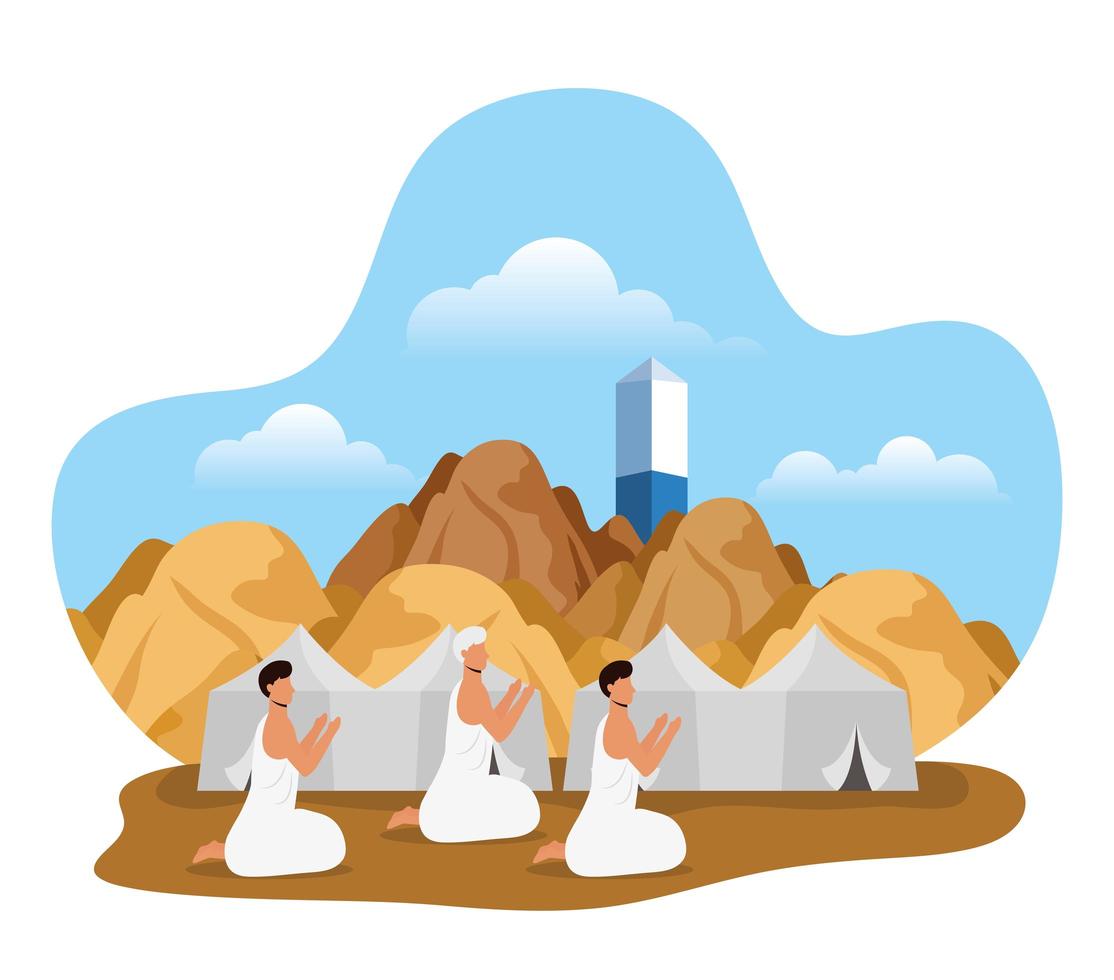Hajj pilgrimage celebration scene 1735586 Vector Art at Vecteezy
