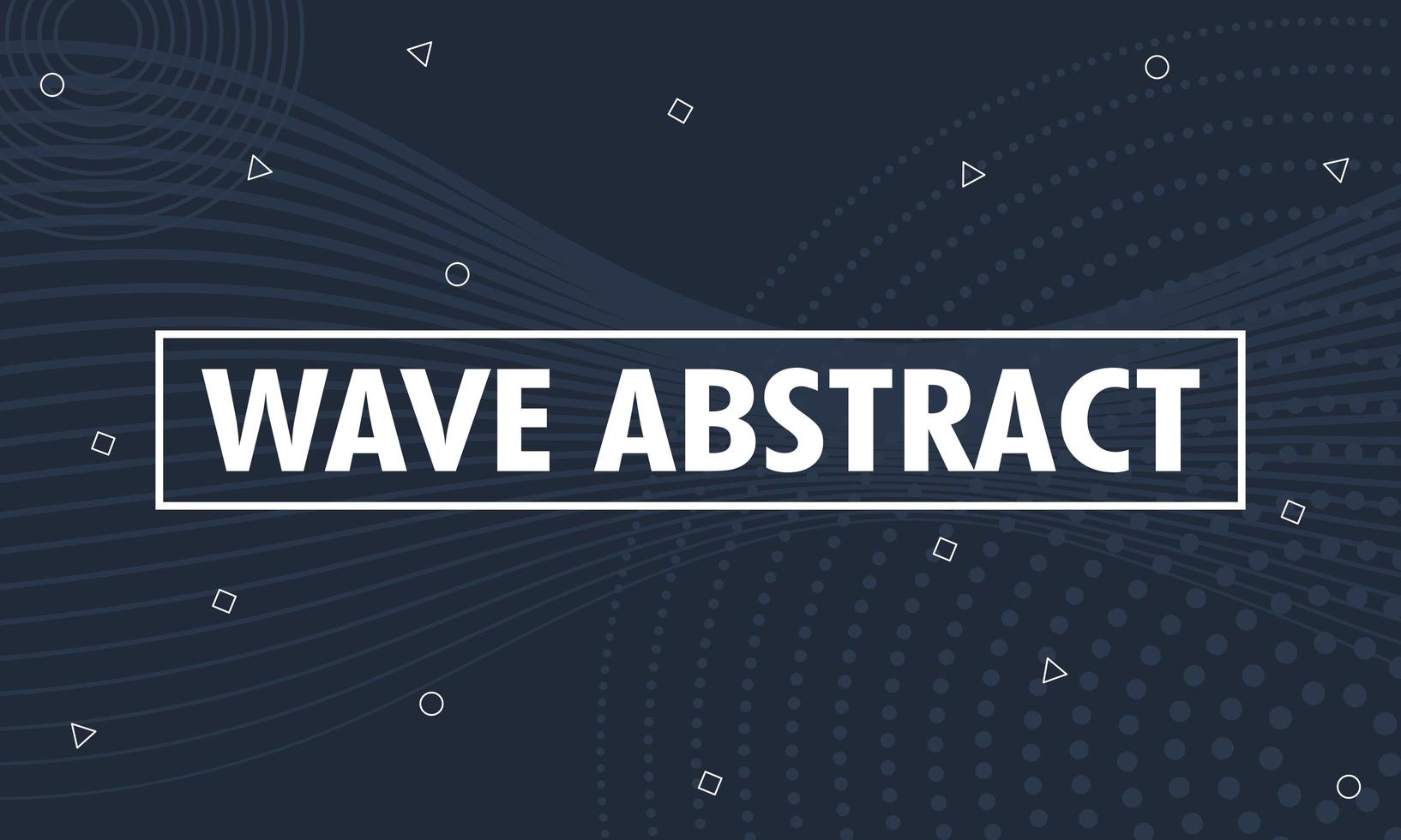 Abstract background with waves and geometric shapes vector