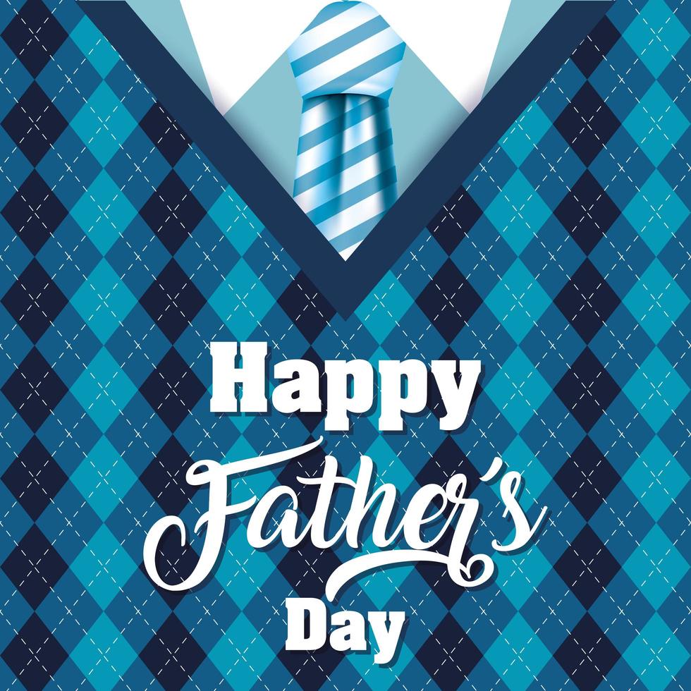 Happy father's day banner with antique male icons vector