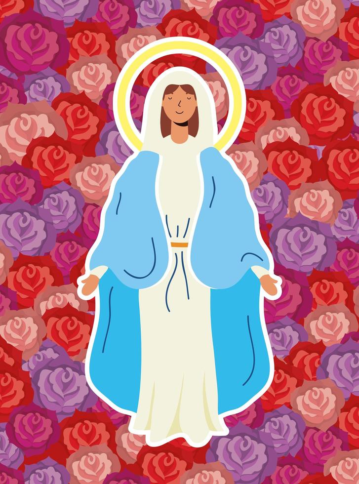 asunción milagrosa de la virgen maría vector