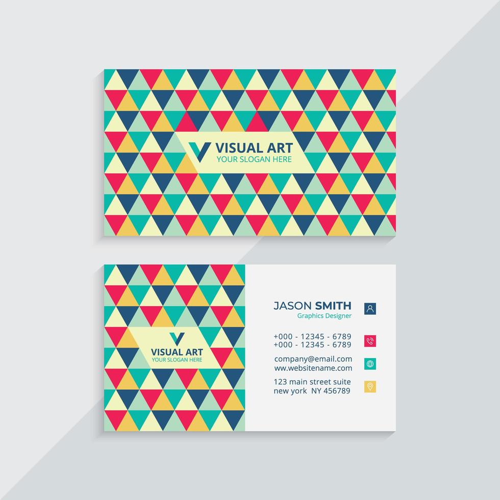 Elegant Colorful Business Card vector
