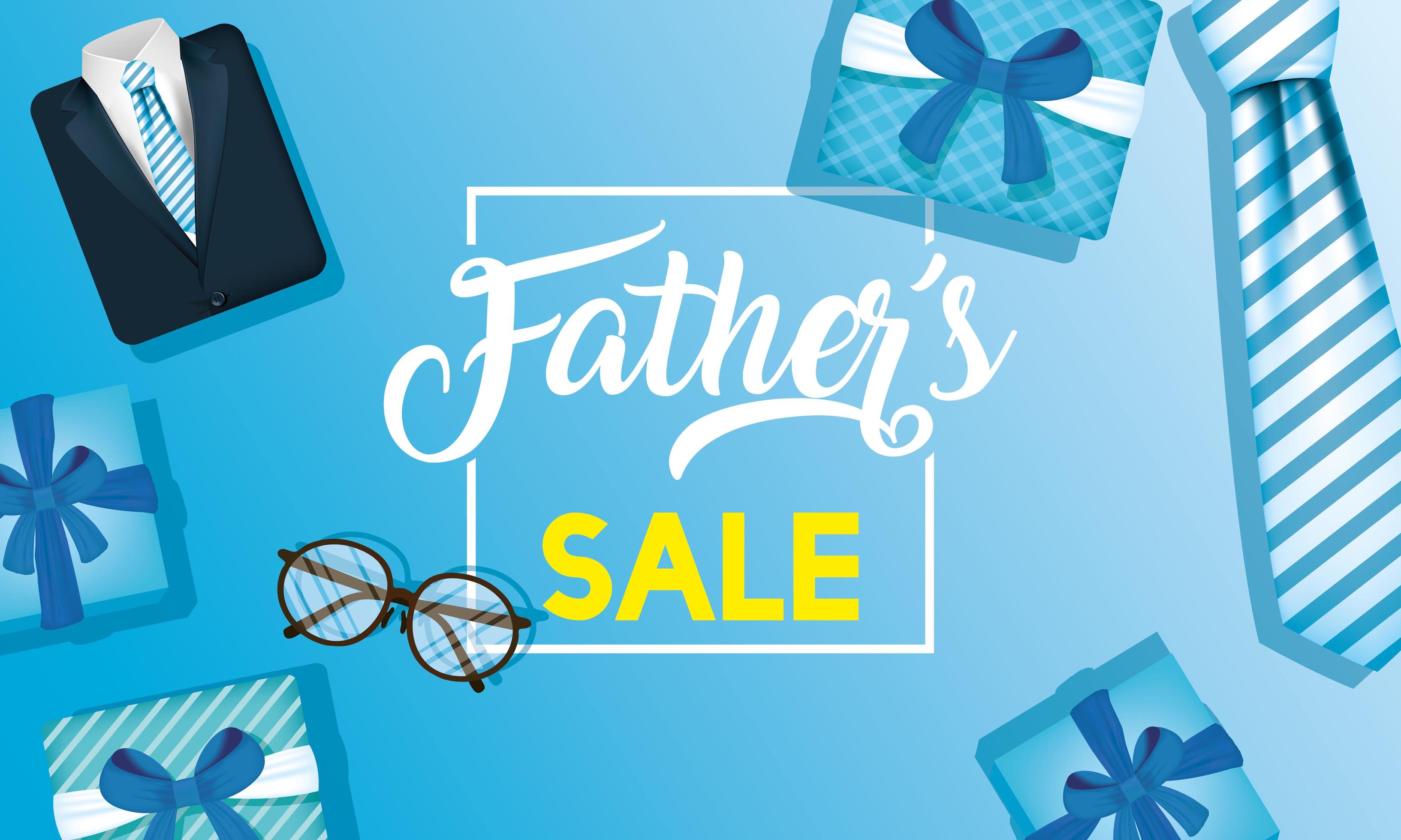 Father's day sale banner with antique male icons 1735850 Vector Art at