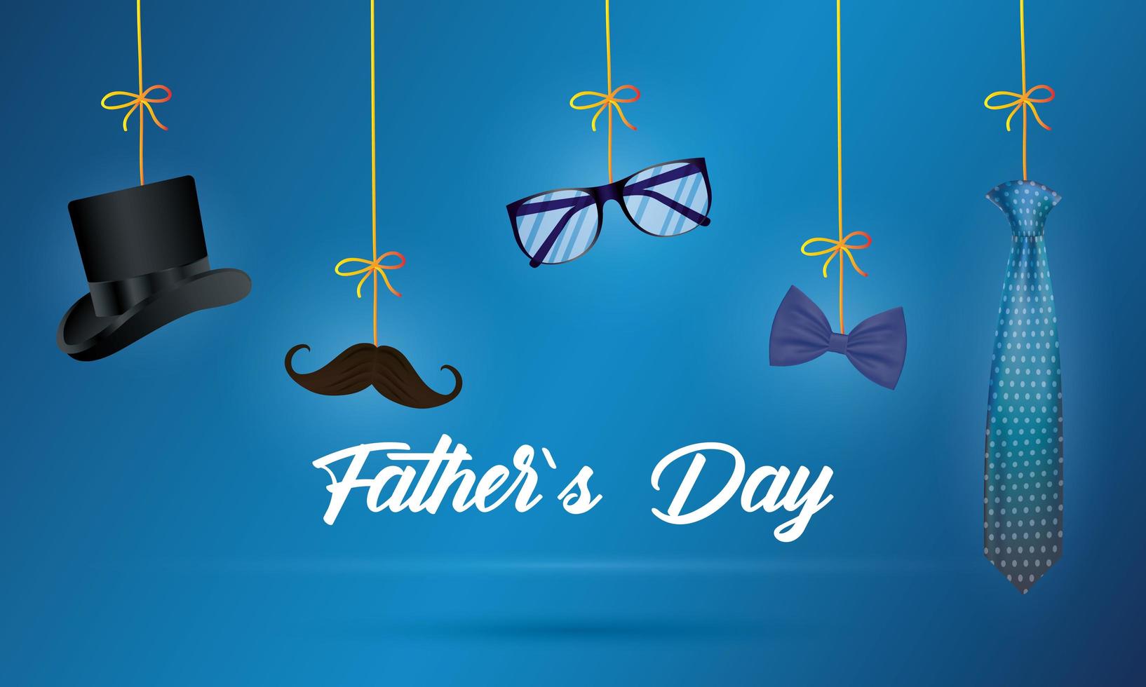 Father's day banner with antique male icons vector