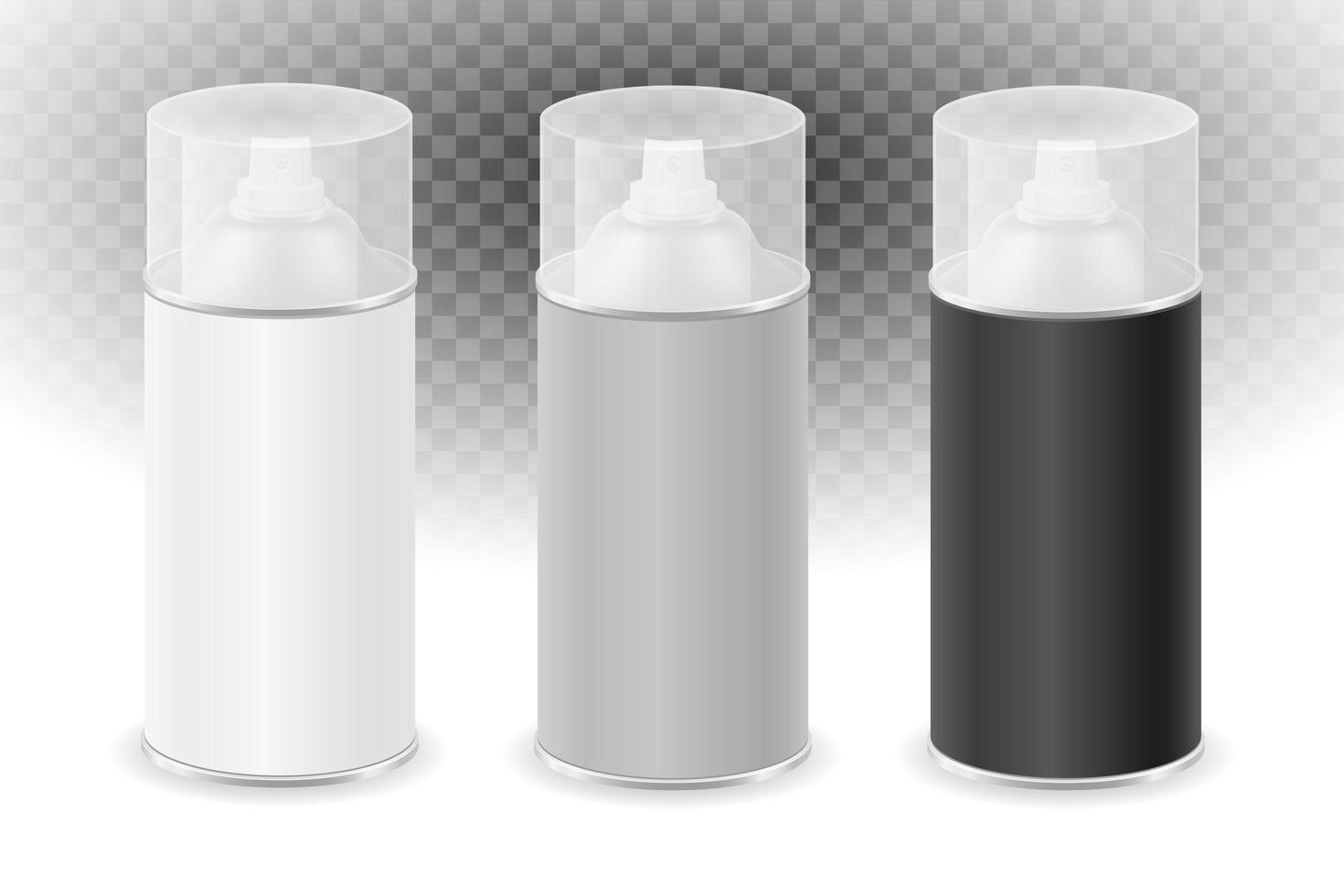 Spray paint in a metal can set vector