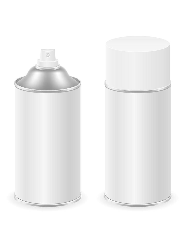 Spray paint in a metal can containers vector