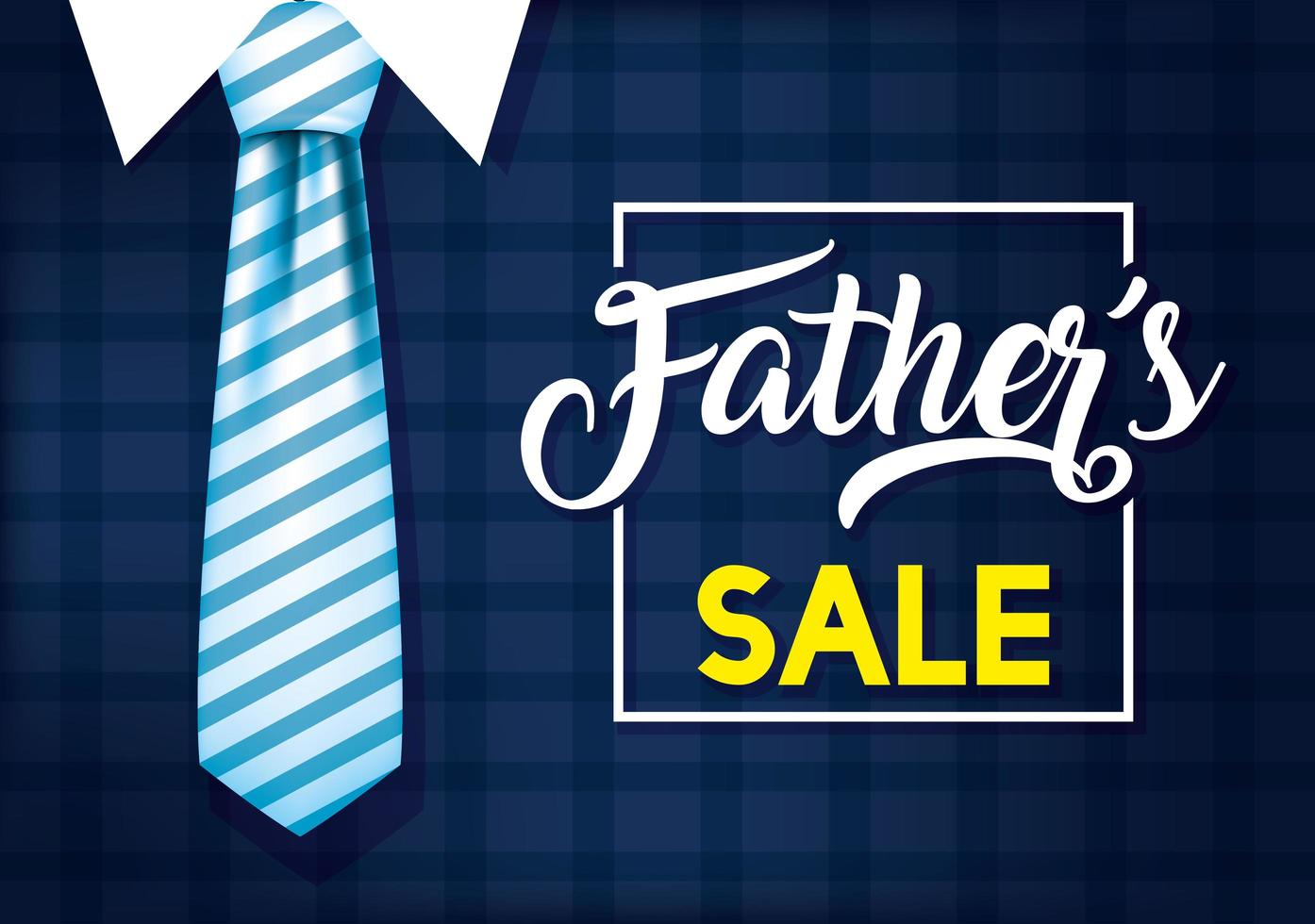 Father's day sale banner with antique male icons vector