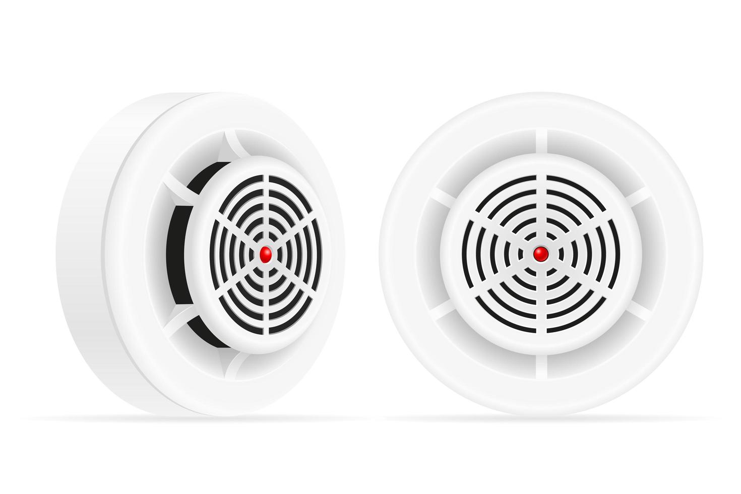 Smoke detector fire and gas home security system vector