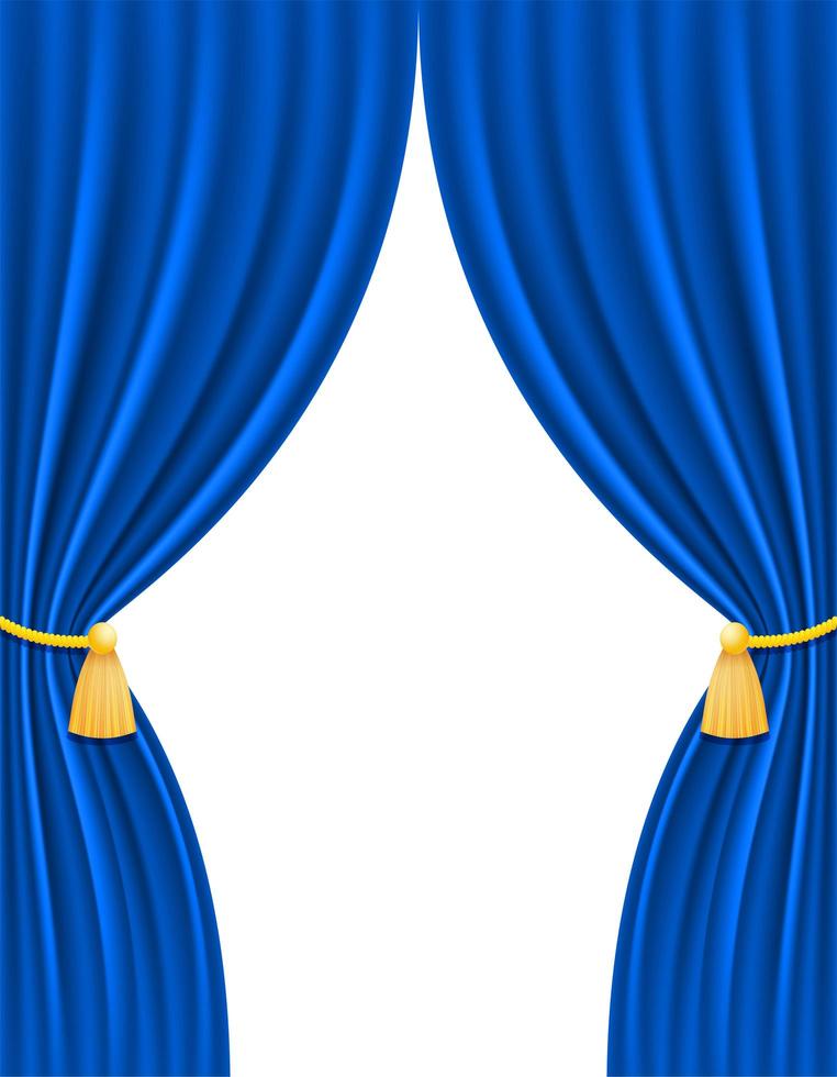 Blue theatrical curtain 1735898 Vector Art at Vecteezy