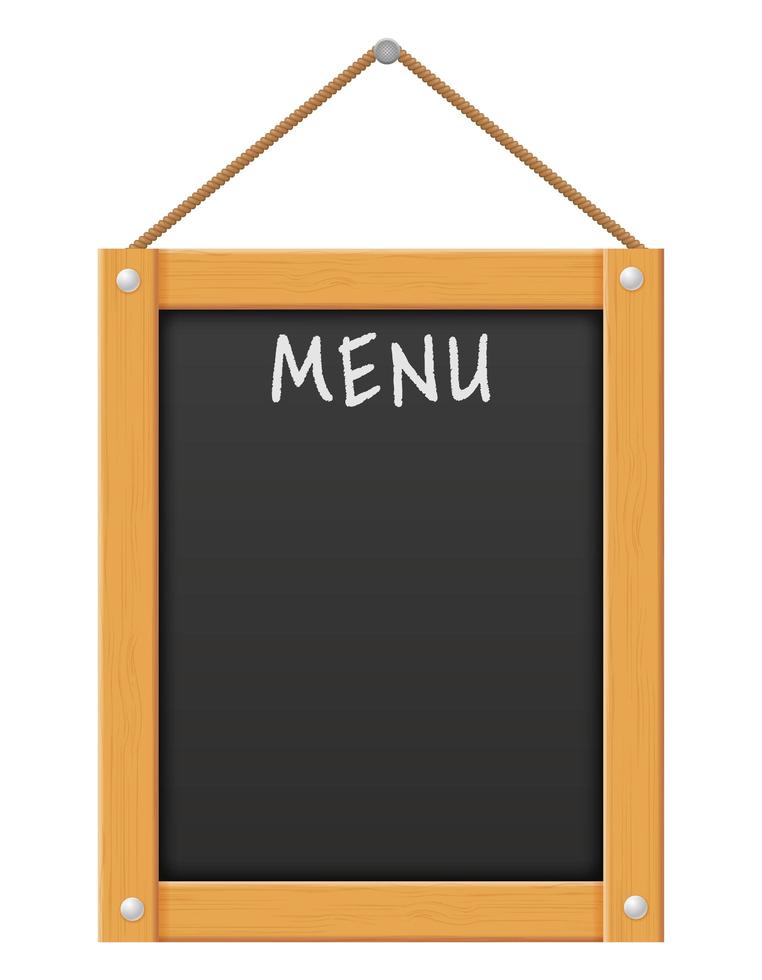 Wooden black menu board blank template 1735909 Vector Art at Vecteezy