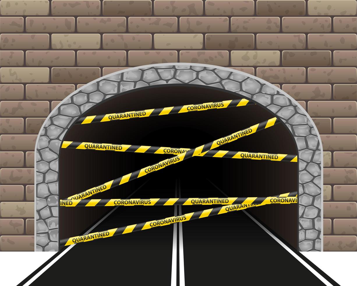 Striped protective tape prohibiting passage vector