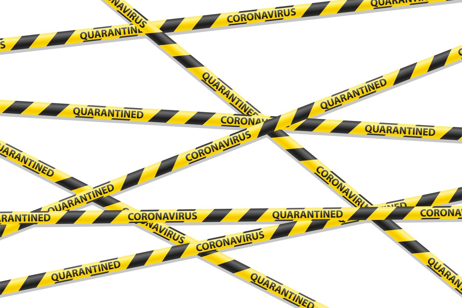 Striped security tape prohibiting passage vector