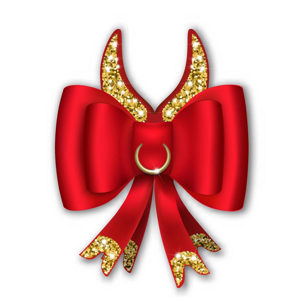 Gift bow for the New Year 2021 vector