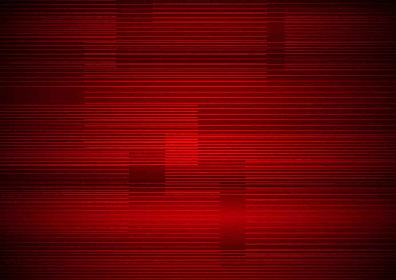 Abstract horizontal line pattern on red background vector