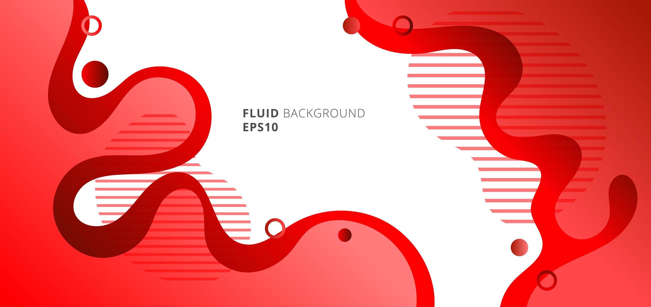 Abstract modern fluid or liquid red gradient colors vector
