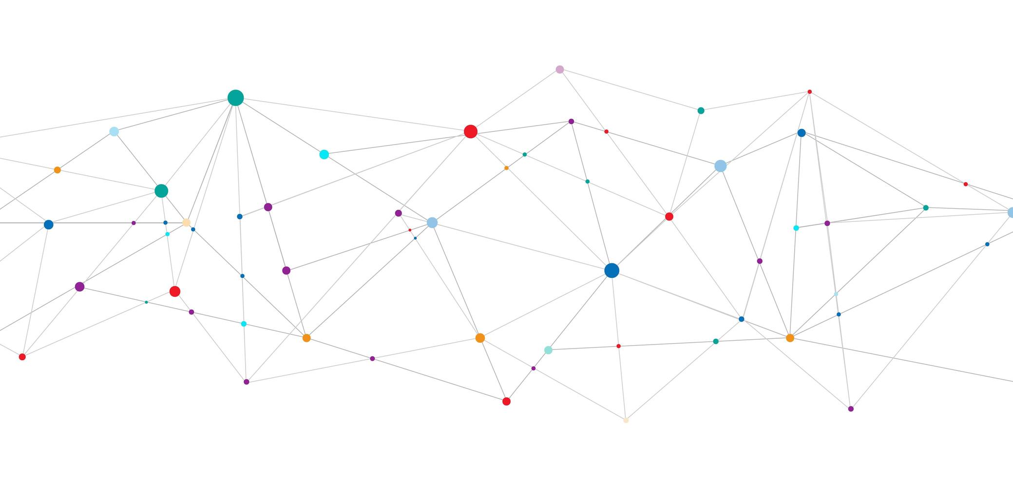 Technology connect concept geometric connecting dots and lines vector