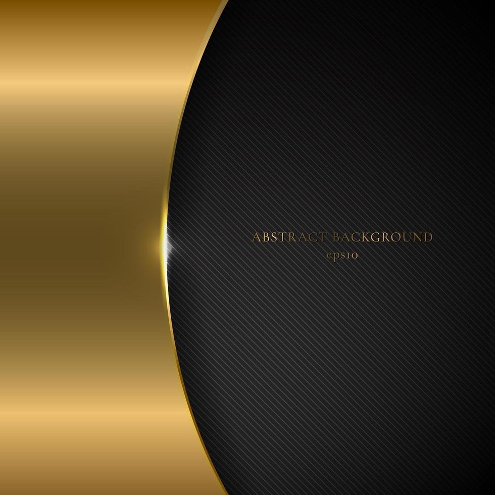 Abstract template gold metallic curve vector