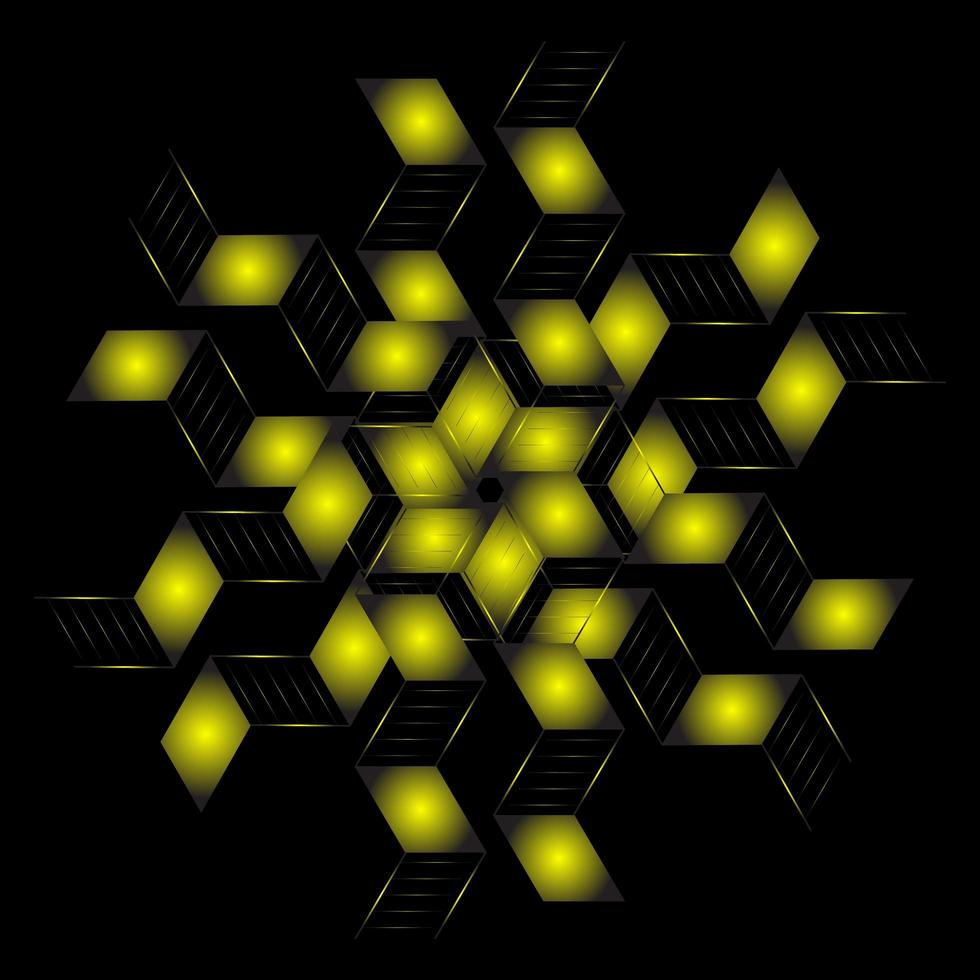Fractal pattern in the shape of a star vector