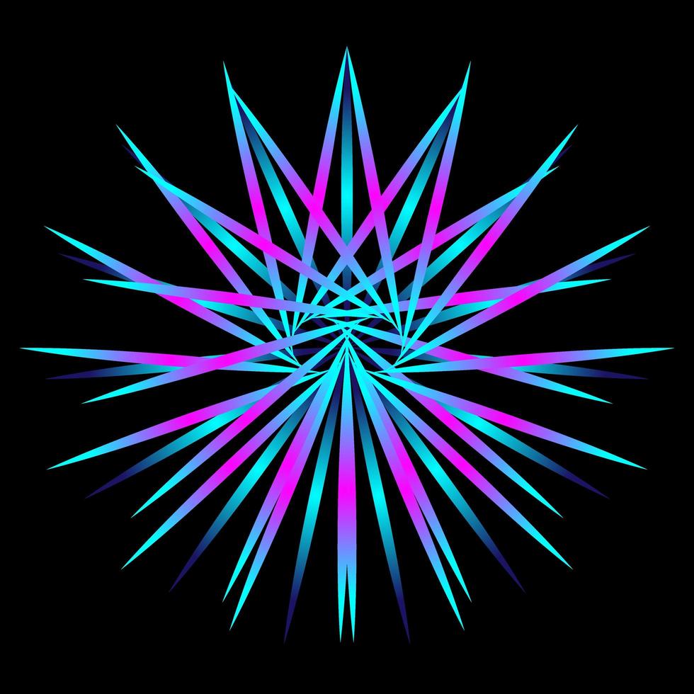 Fractal pattern in the shape of a starlight vector