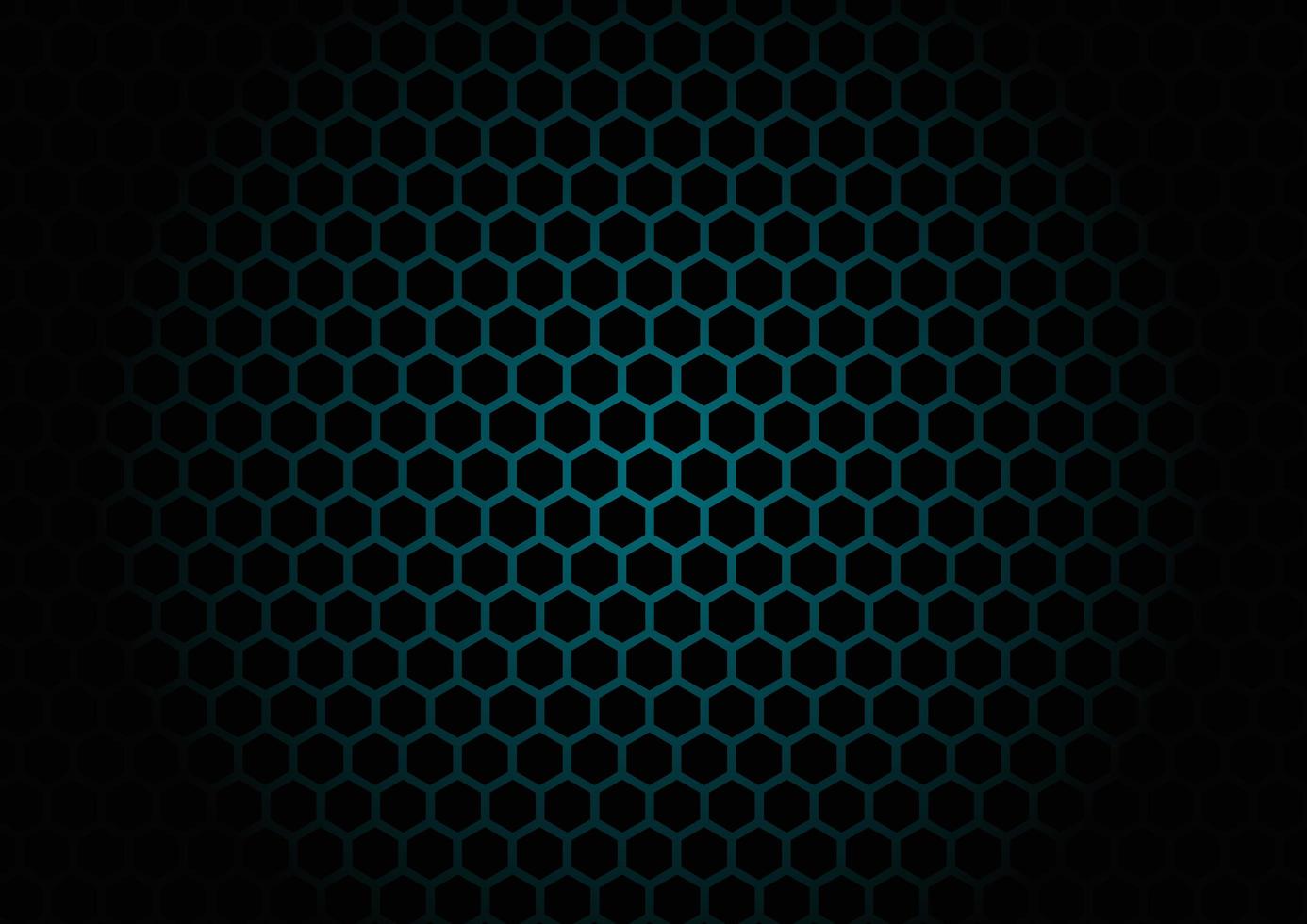 Abstract black hexagon mesh pattern on blue background vector