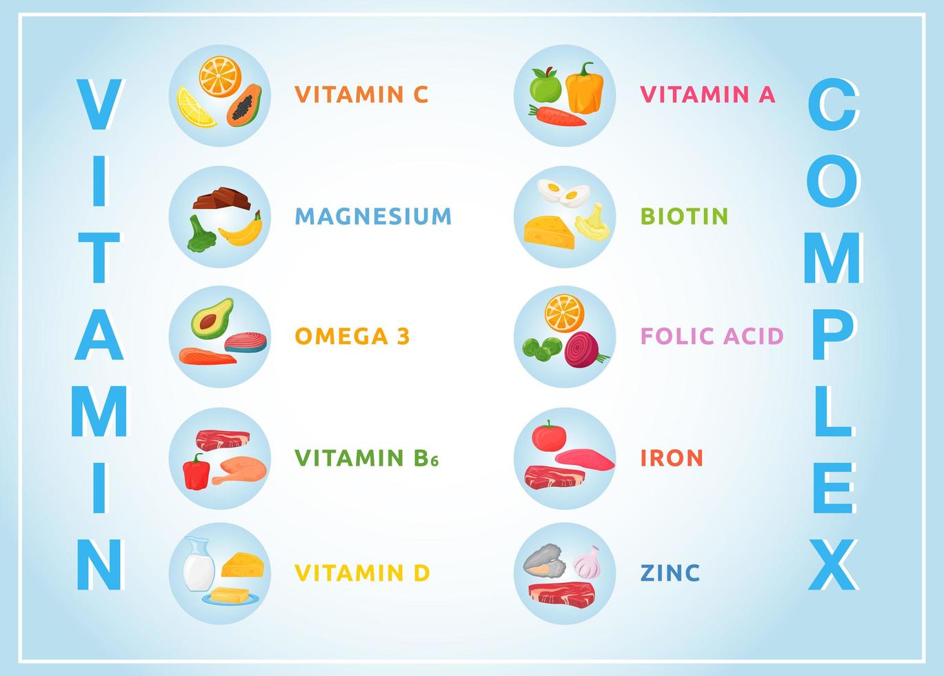 Vitamin complex banner vector