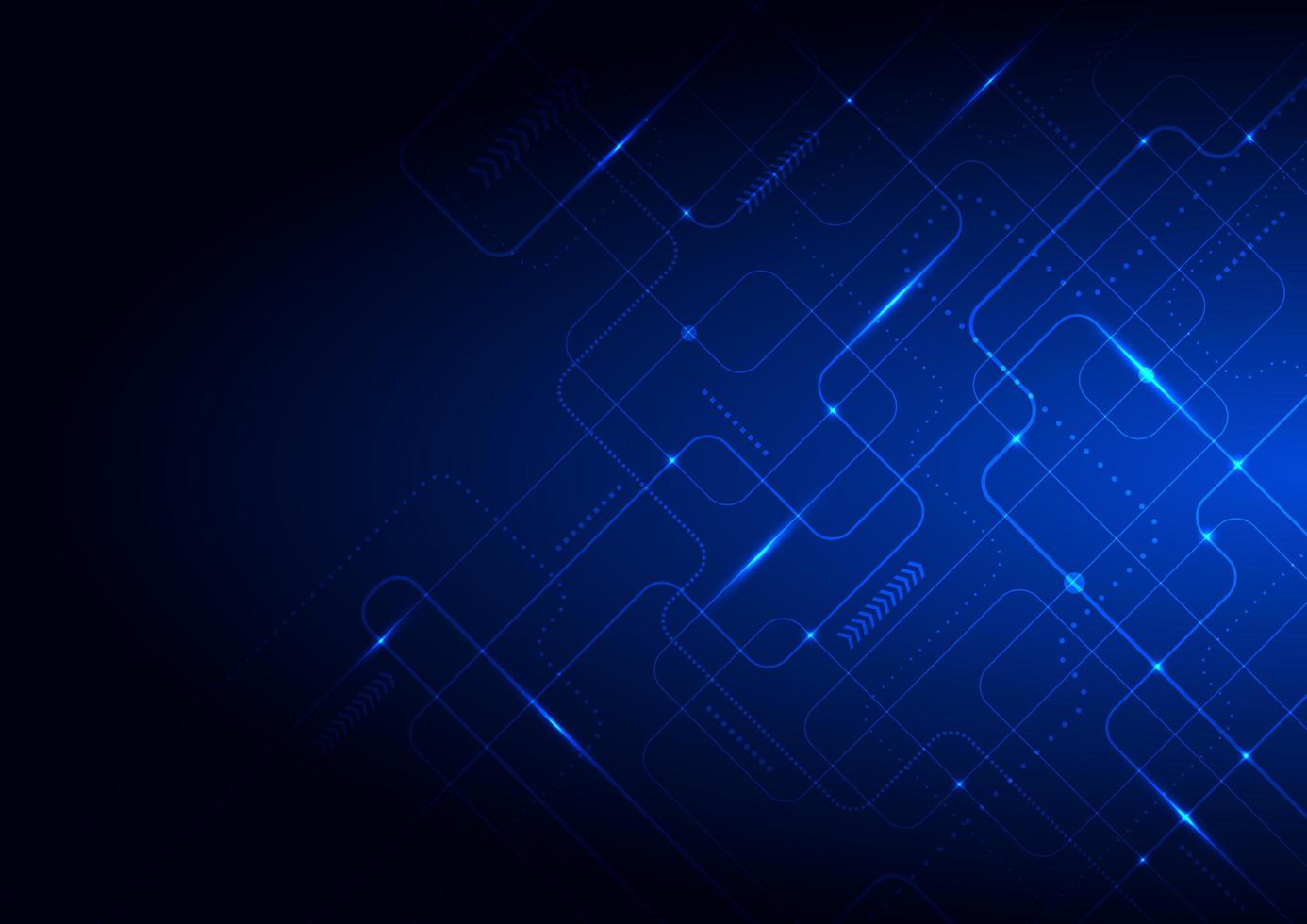 Abstract technology futuristic concept glowing blue lines vector