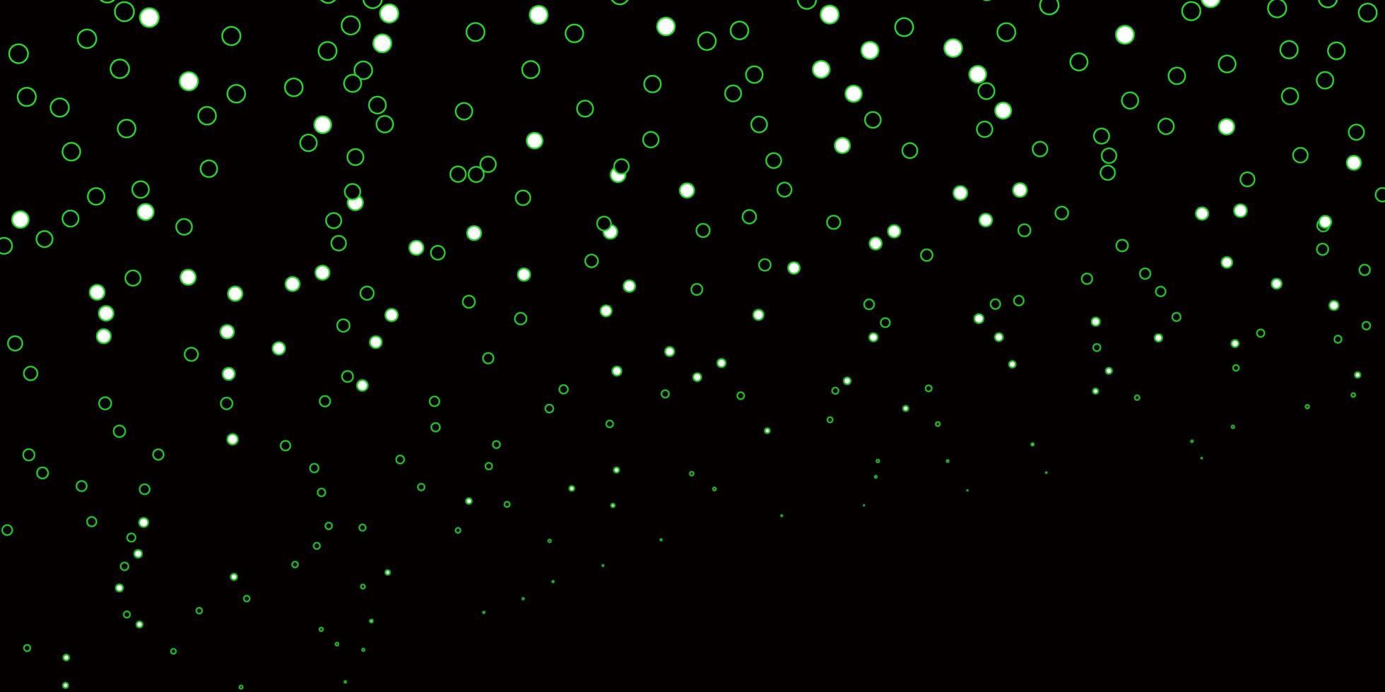 Dark Green template with circles. vector
