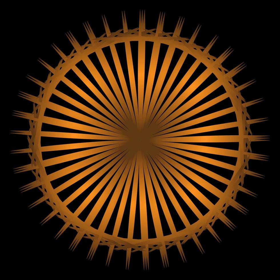 Abstract wheels spirograph on black background vector