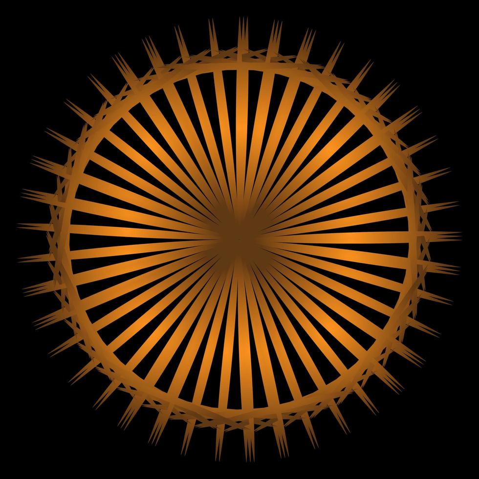 Abstract wheels spirograph on black background vector