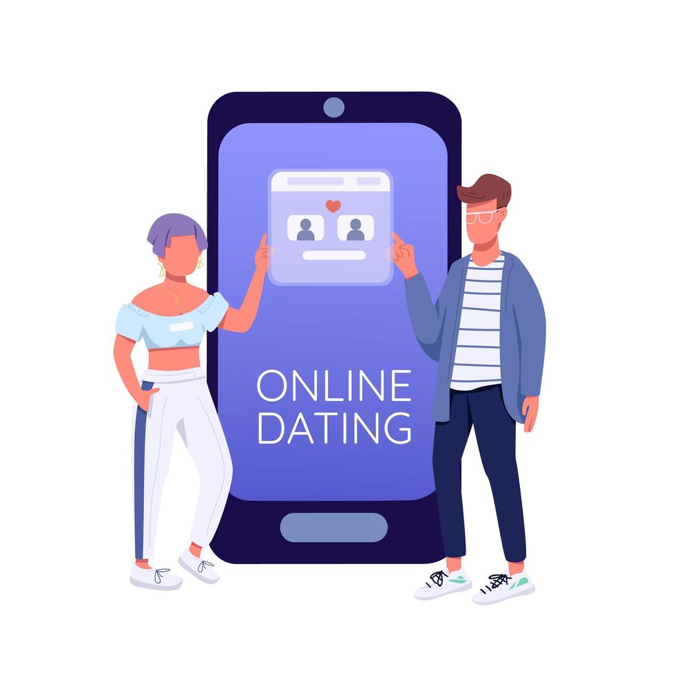 Distance relationship social media post vector