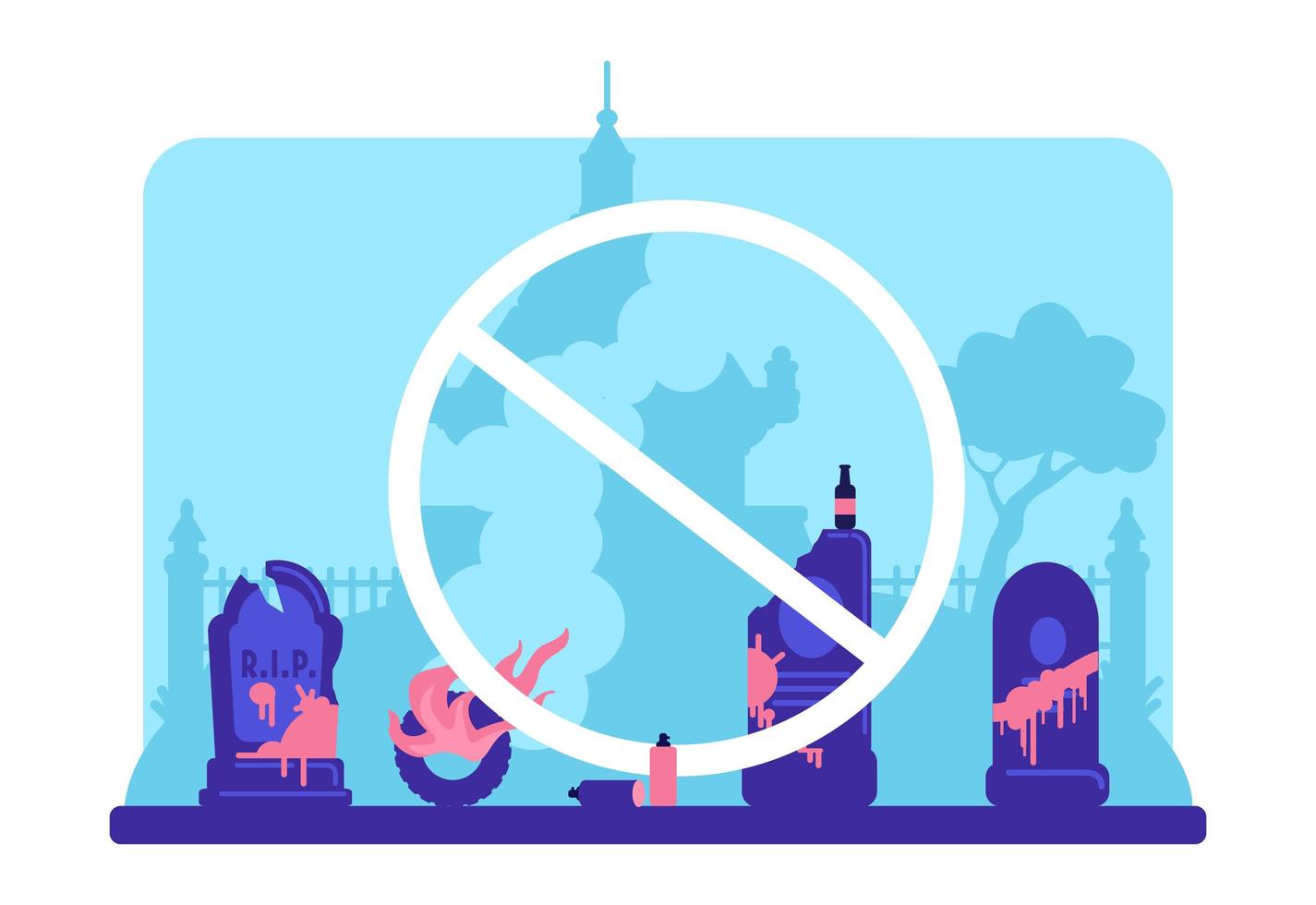 Stop vandalism the city vector