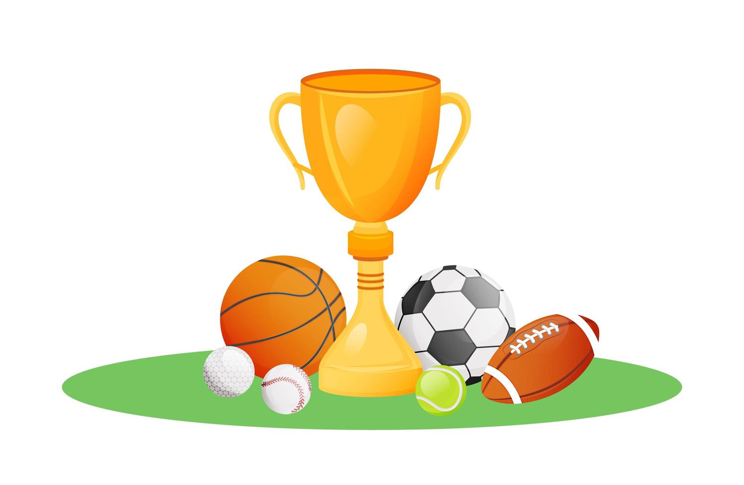 Championship trophy of sports vector