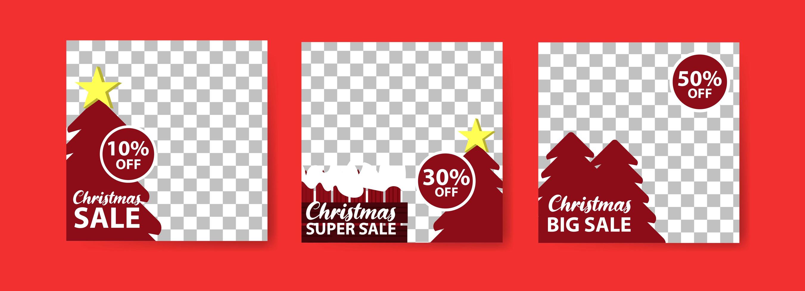 Social media post templates for digital marketing vector