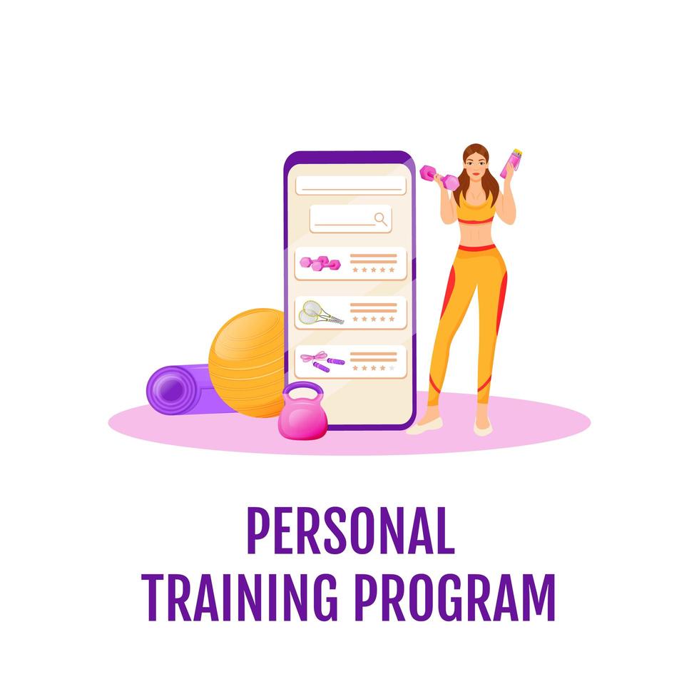 Personal training program vector