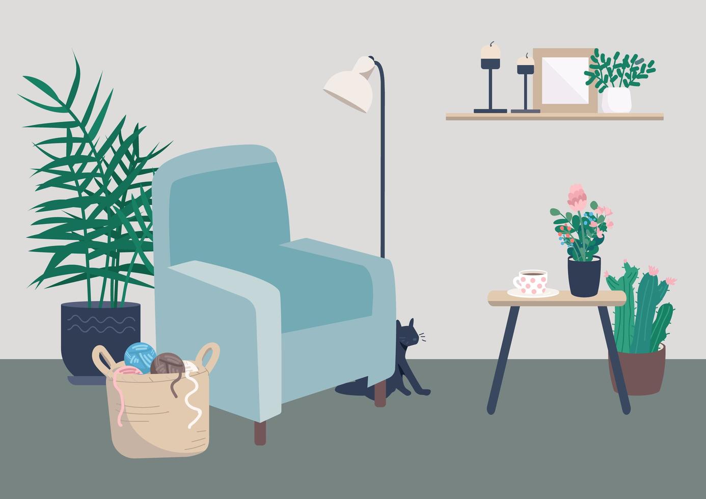 Cozy living room vector